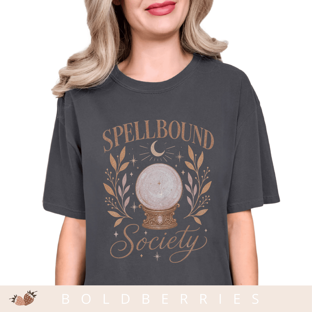 Spellbound Society T-Shirt — Crystal Ball Witchy Tee