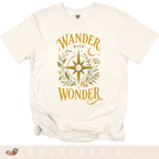 Wander with Wonder T-Shirt — Compass Floral Adventure Tee