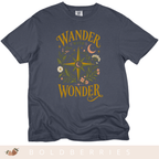 Wander with Wonder T-Shirt — Compass Floral Adventure Tee