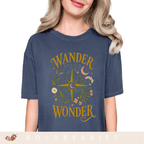 Wander with Wonder T-Shirt — Compass Floral Adventure Tee
