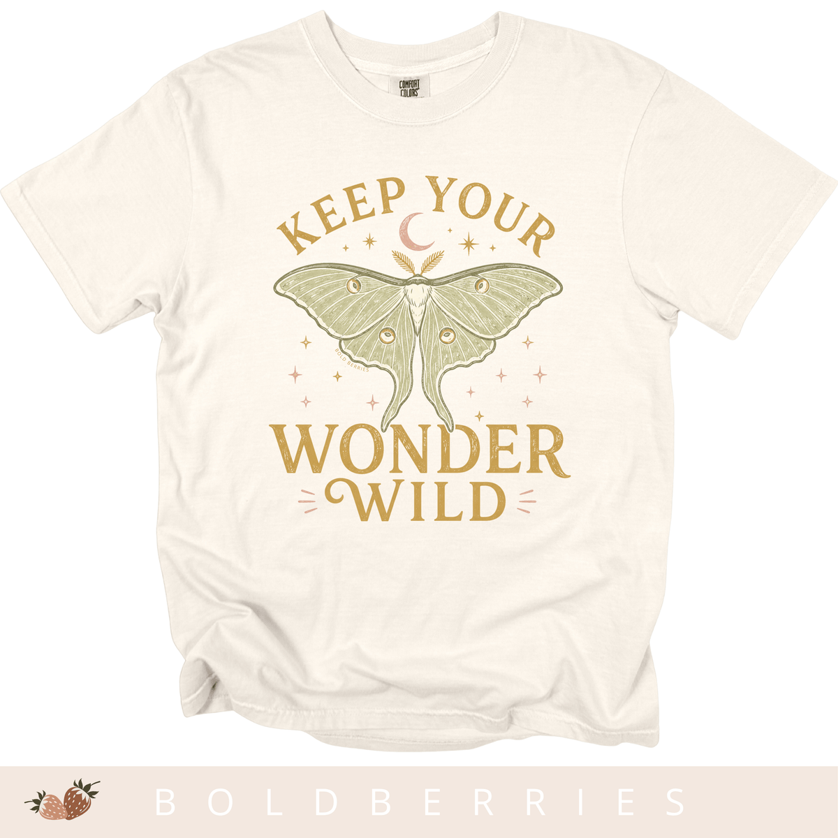Keep Your Wonder Wild T-Shirt — Moth Moon Graphic Tee