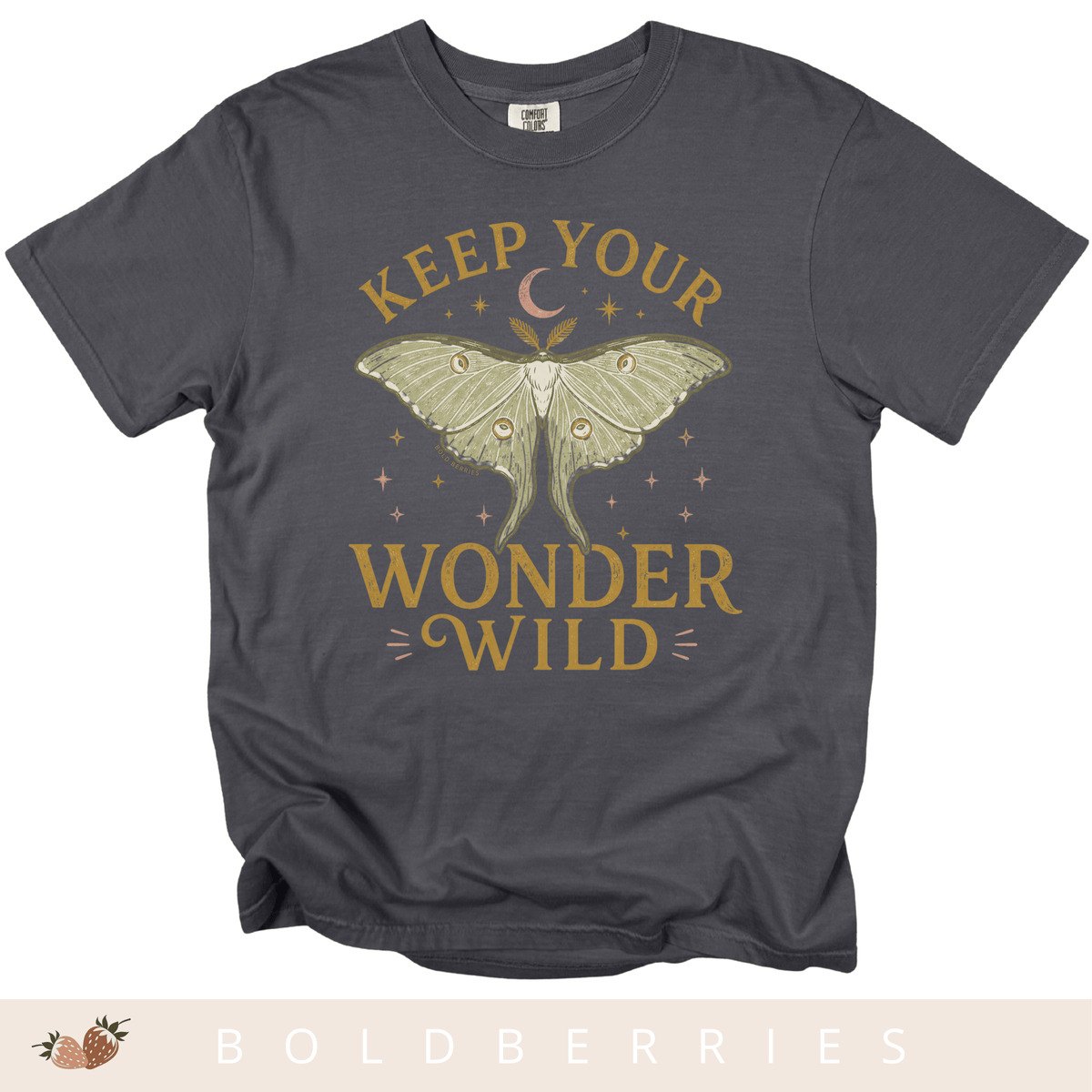 Keep Your Wonder Wild T-Shirt — Moth Moon Graphic Tee