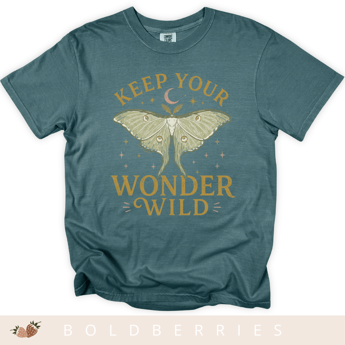 Keep Your Wonder Wild T-Shirt — Moth Moon Graphic Tee