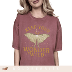 Keep Your Wonder Wild T-Shirt — Moth Moon Graphic Tee