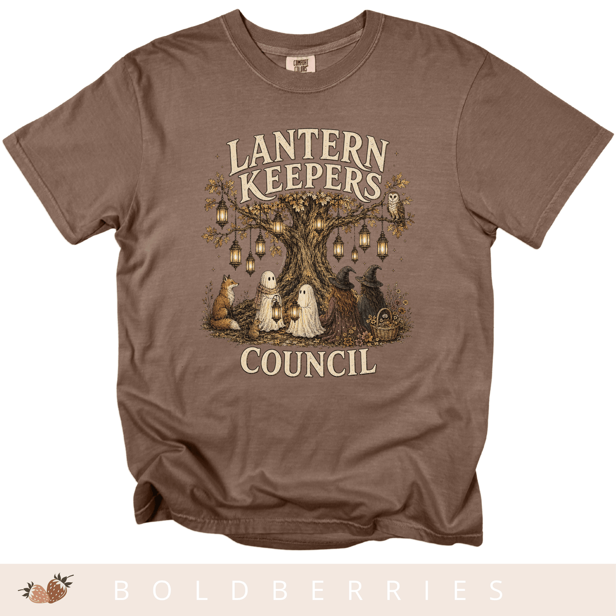 Lantern Keepers Council T-Shirt — Whimsical Halloween Woodland Animal Tee