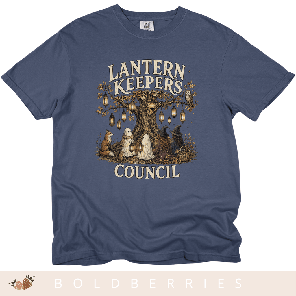 Lantern Keepers Council T-Shirt — Whimsical Halloween Woodland Animal Tee