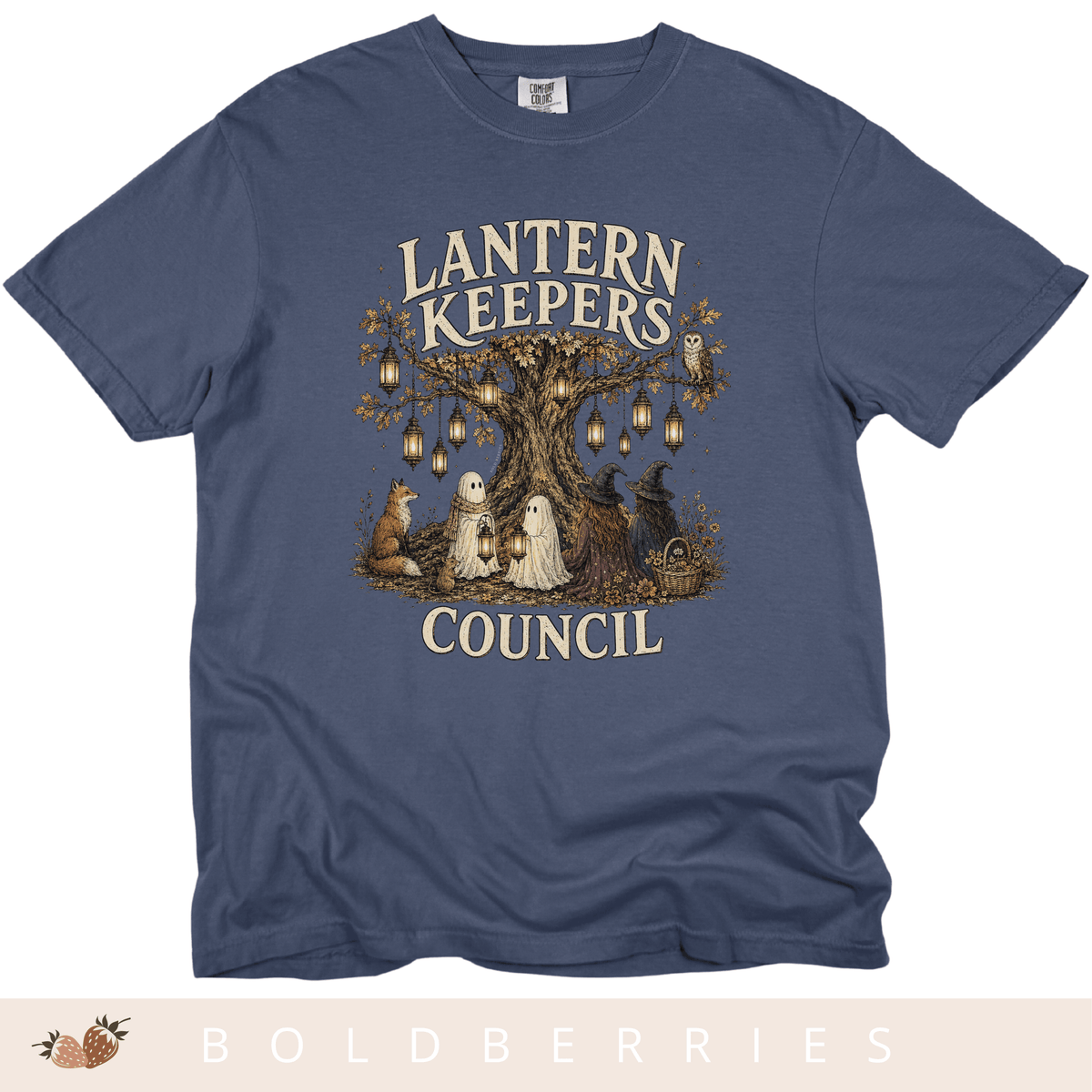 Lantern Keepers Council T-Shirt — Whimsical Halloween Woodland Animal Tee