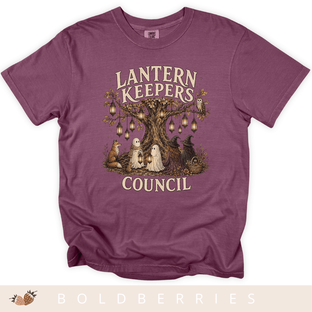 Lantern Keepers Council T-Shirt — Whimsical Halloween Woodland Animal Tee