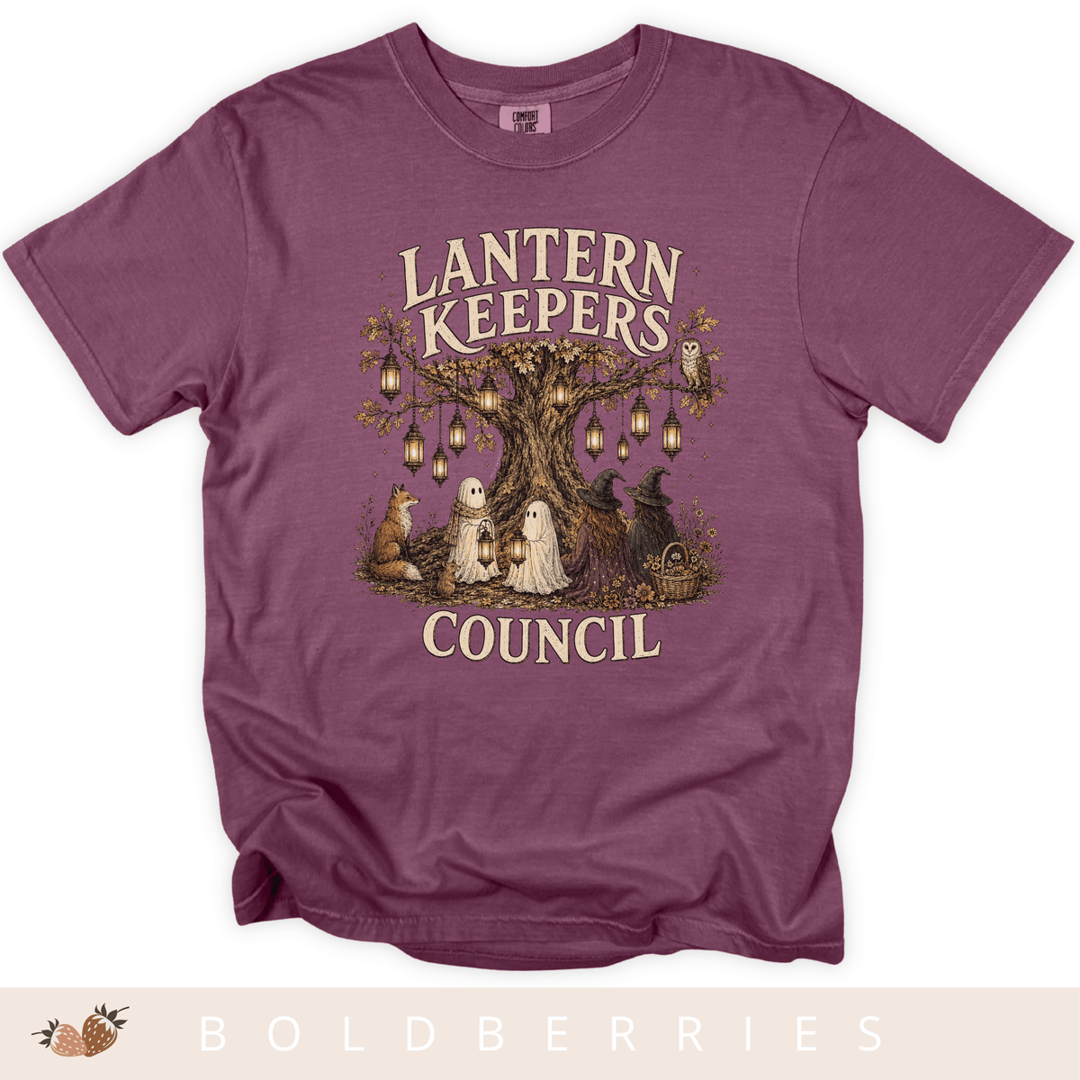 Lantern Keepers Council T-Shirt — Whimsical Halloween Woodland Animal Tee