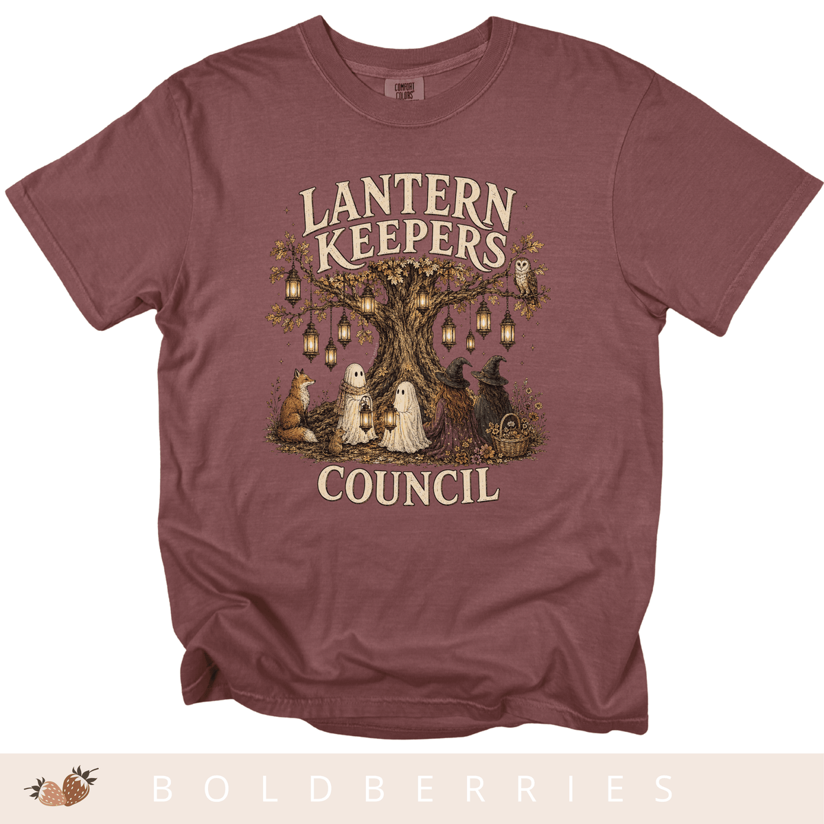 Lantern Keepers Council T-Shirt — Whimsical Halloween Woodland Animal Tee