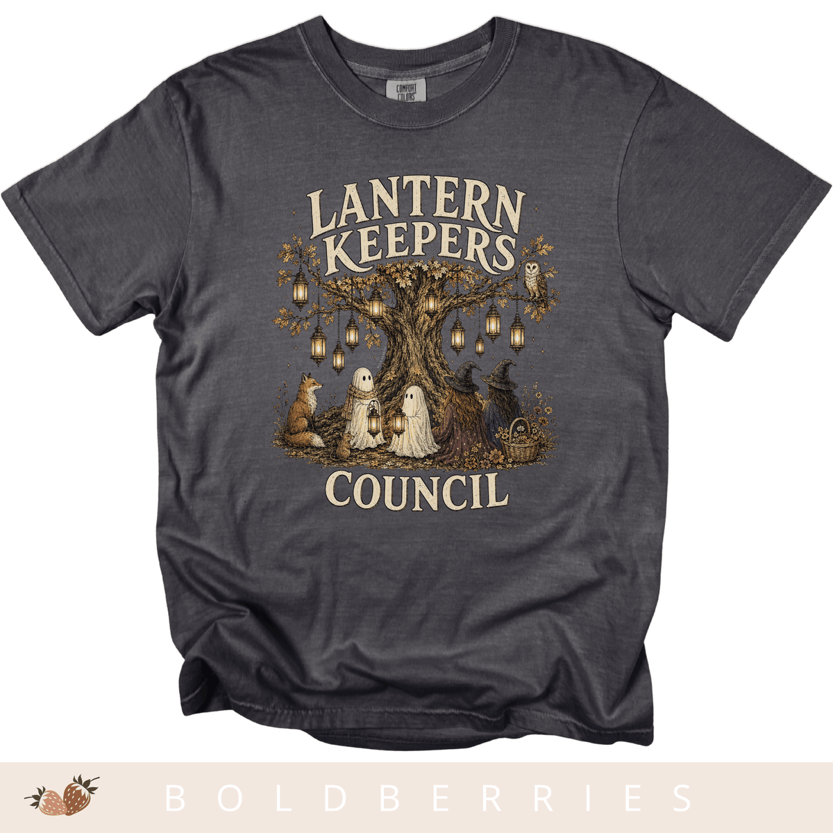 Lantern Keepers Council T-Shirt — Whimsical Halloween Woodland Animal Tee