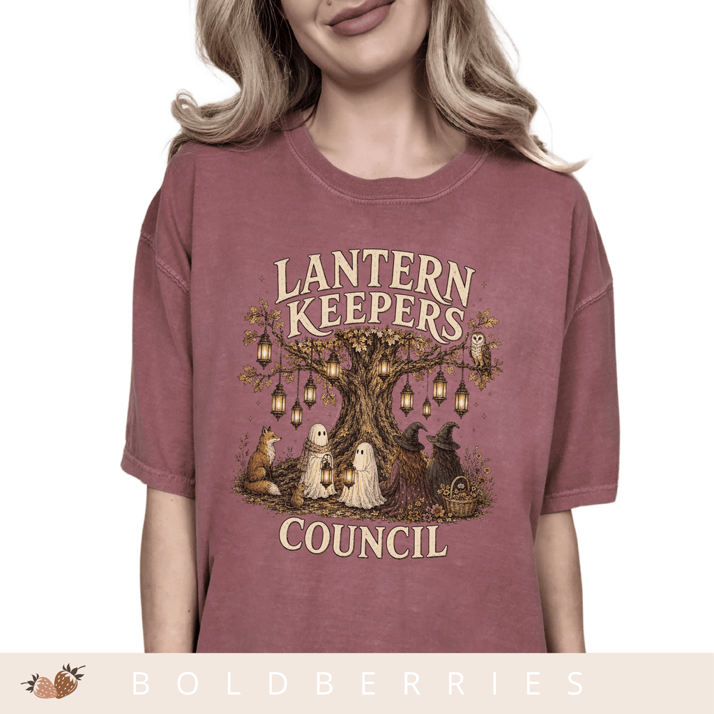 Lantern Keepers Council T-Shirt — Whimsical Halloween Woodland Animal Tee