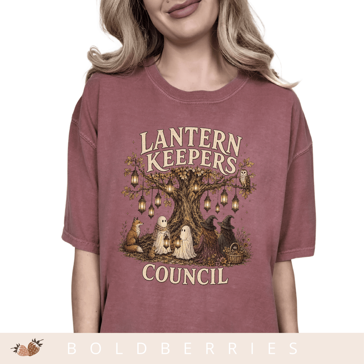 Lantern Keepers Council T-Shirt — Whimsical Halloween Woodland Animal Tee
