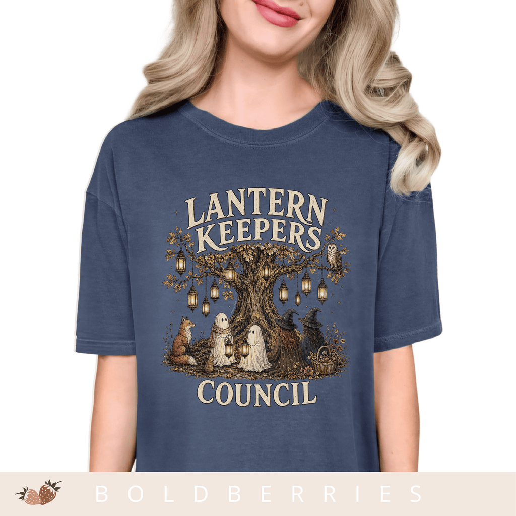 Lantern Keepers Council T-Shirt — Whimsical Halloween Woodland Animal Tee