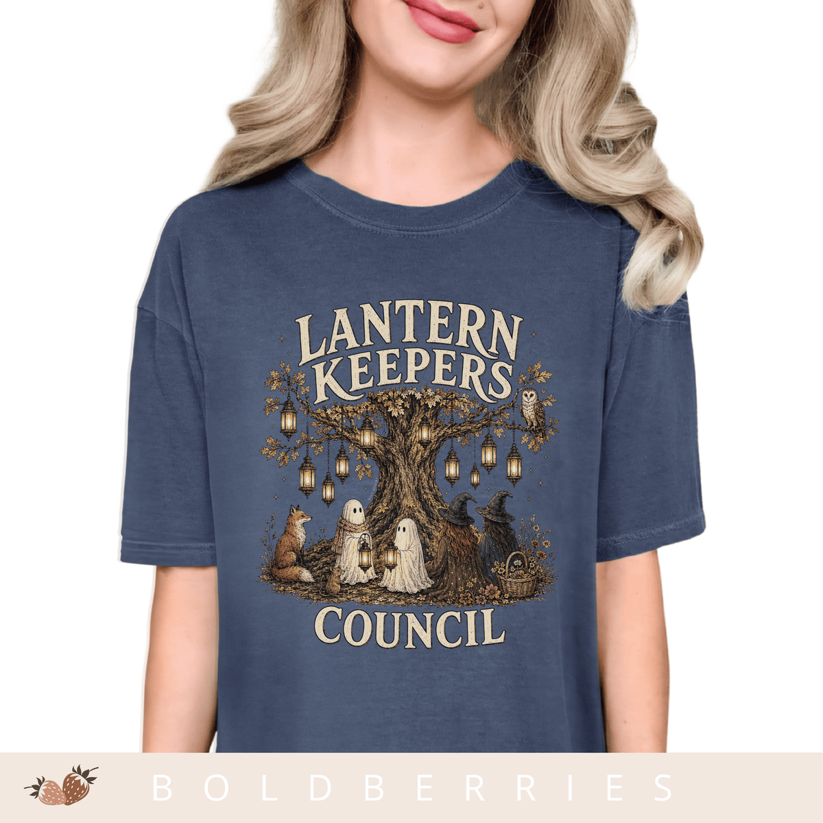 Lantern Keepers Council T-Shirt — Whimsical Halloween Woodland Animal Tee
