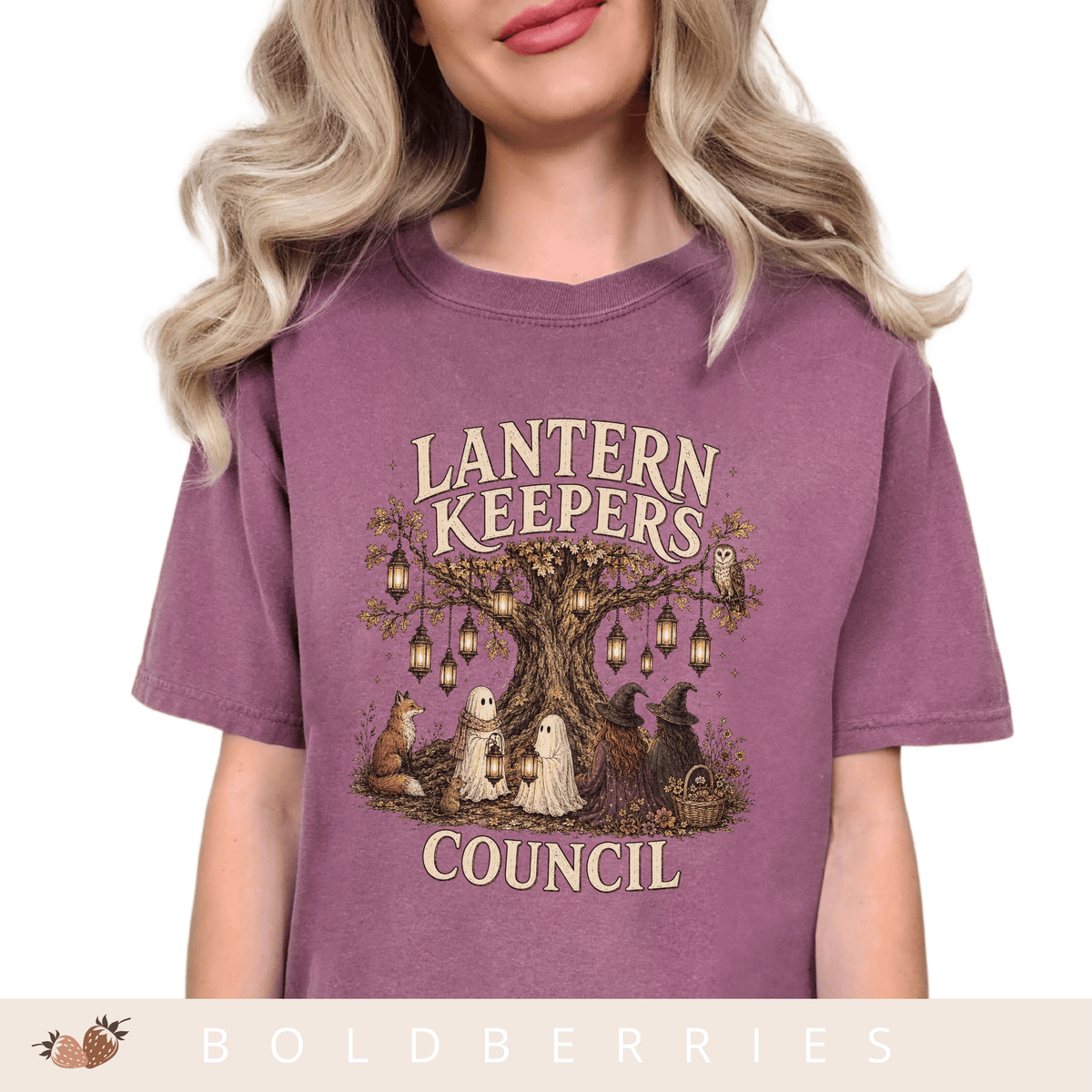 Lantern Keepers Council T-Shirt — Whimsical Halloween Woodland Animal Tee