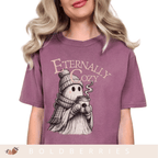Eternally Cozy Ghost T-Shirt — Cute Autumn/Winter Halloween Tee