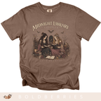 Midnight Library T-Shirt — "Midnight Library Society" Vintage Bookish Tee
