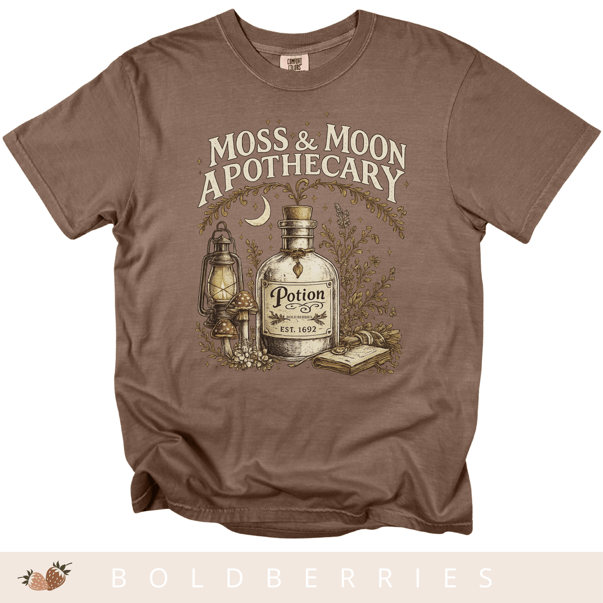 Apothecary Potion T-Shirt — Moss & Moon Vintage Herbal Design