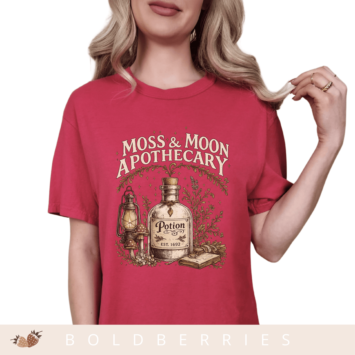 Apothecary Potion T-Shirt — Moss & Moon Vintage Herbal Design