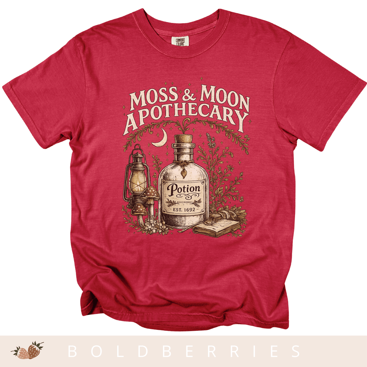 Apothecary Potion T-Shirt — Moss & Moon Vintage Herbal Design